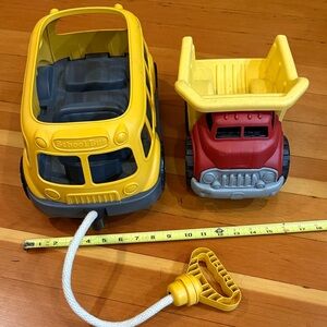 2 Green Toys ( bus and dump truck)